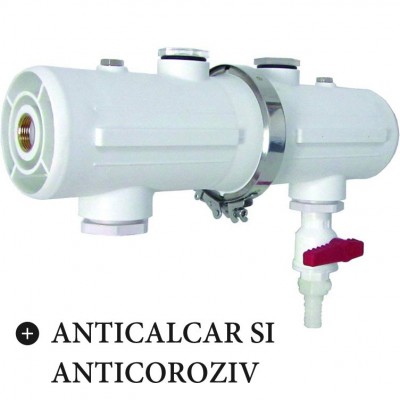Filtru Oscar, cartus de 10″, racord de ¾ purjare manuala cu anticalcar si anticoroziv