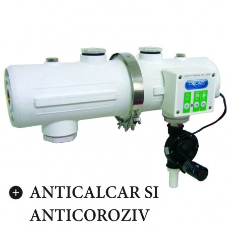 Filtru Oscar, cartus de 10″, racord de ¾ purjare automata cu anticalcar si anticoroziv