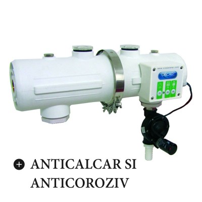 Filtru Oscar, cartus de 10″, racord de 1½ purjare automata cu anticalcar si anticoroziv